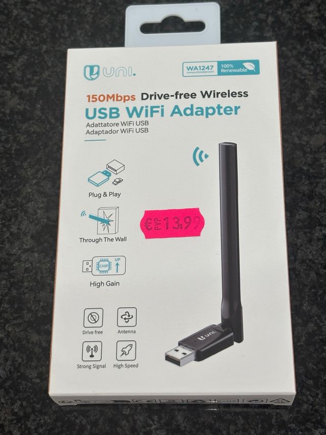 Adaptador WiFi USB Uuni 150Mbps