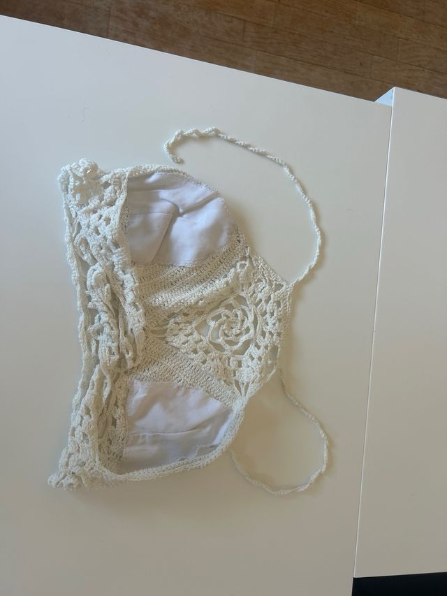 Top de crochet blanco