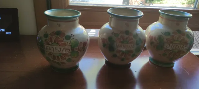 Juego 3 Jarrones Cerámica Decorativos