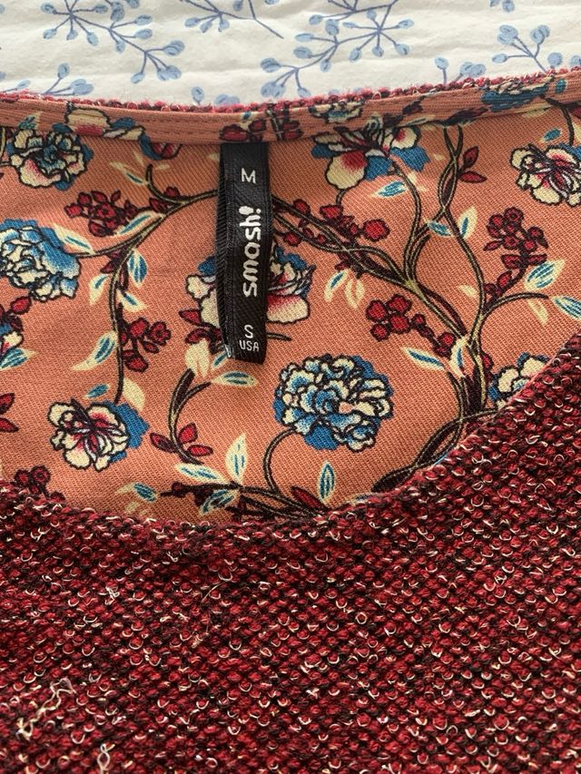 Vestido manga francesa estampado