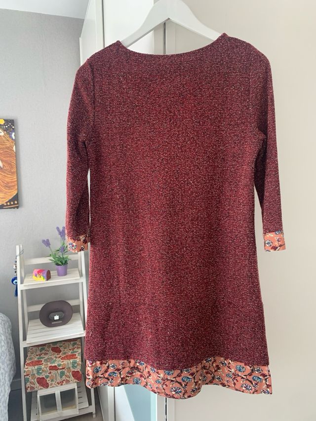 Vestido manga francesa estampado