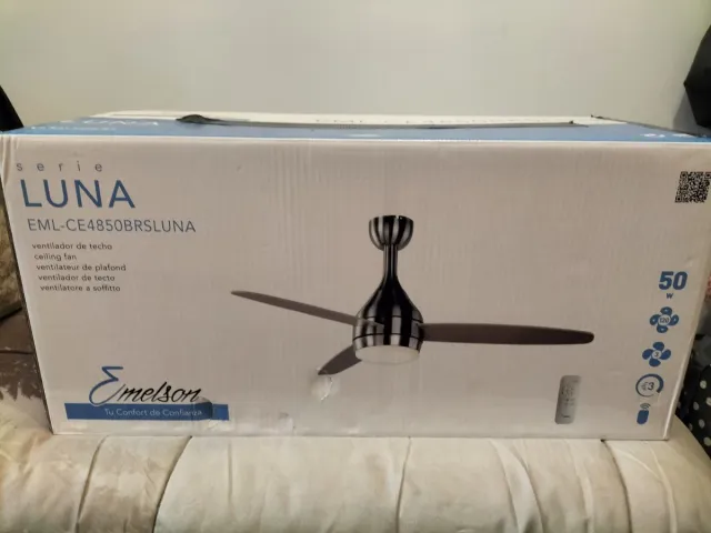 Ventilador de techo Emelson Luna 3 Aspas con luz