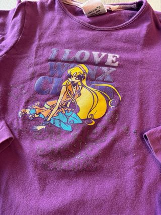 Maglietta Winx Club viola 6 anni vintage