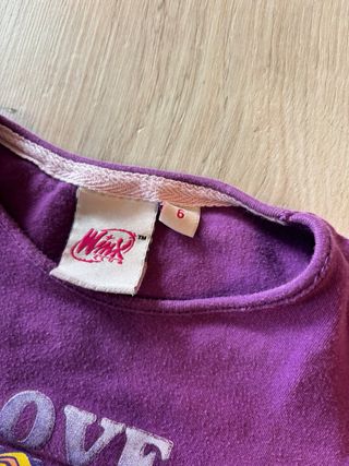 Maglietta Winx Club viola 6 anni vintage
