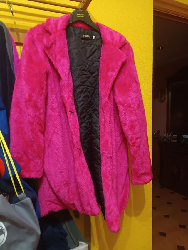 Abrigo pelo rosa acolchado AIXIRUI Talla única