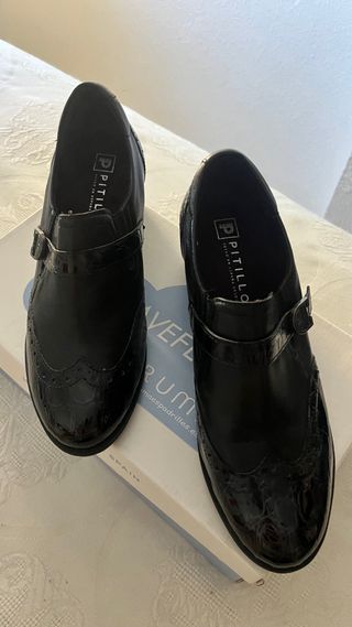 Zapatos Pitillos negros piel talla 38