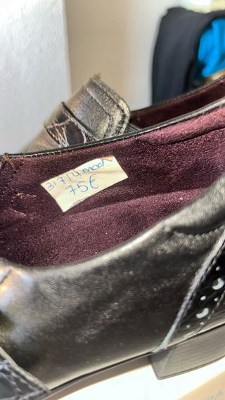 Zapatos Pitillos negros piel talla 38