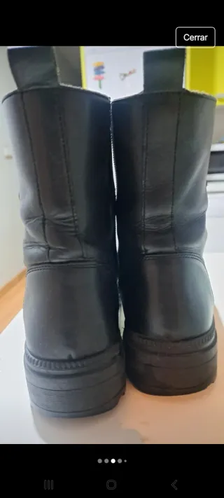 Botín negro mujer. Piel, muy cómodo.Suela ok