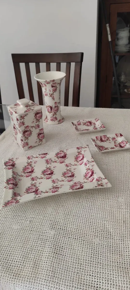 Conjunto cerámica El Corte Inglés floral
