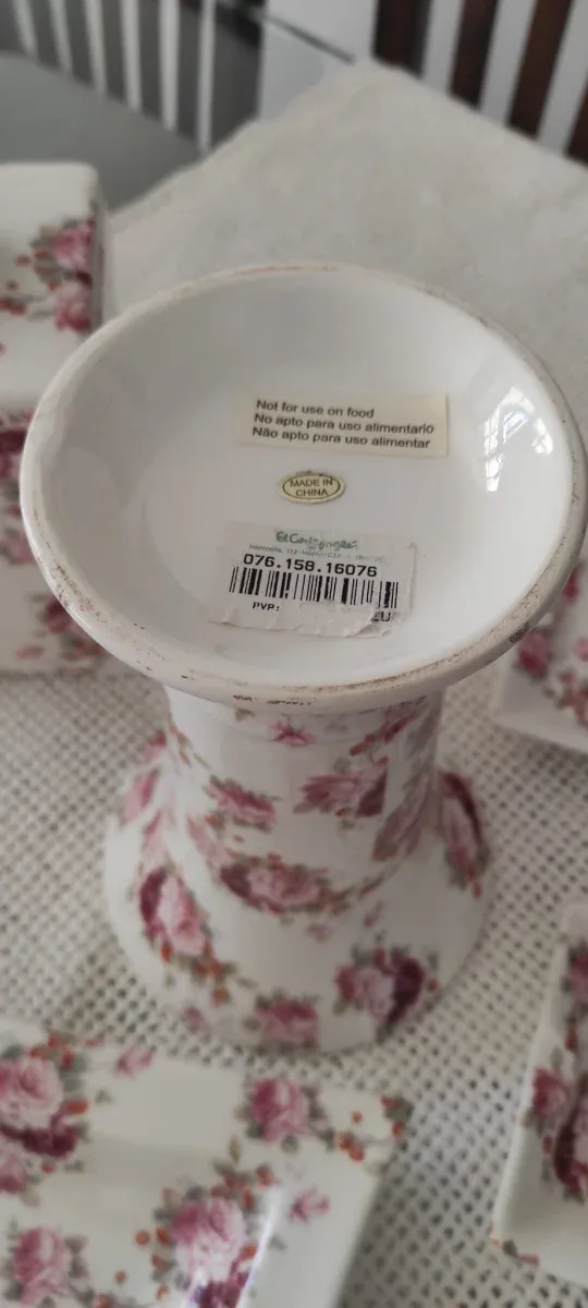 Conjunto cerámica El Corte Inglés floral