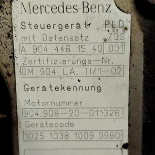 Centralita del motor Mercedes-Benz Actros Atego 0004460440 ZGS A9044461540 001