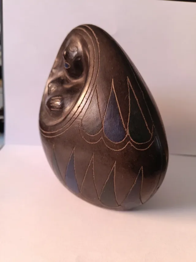 Figura terracota madre e hijo