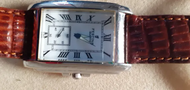 Reloj Festina Rectangular Marrón y Plateado