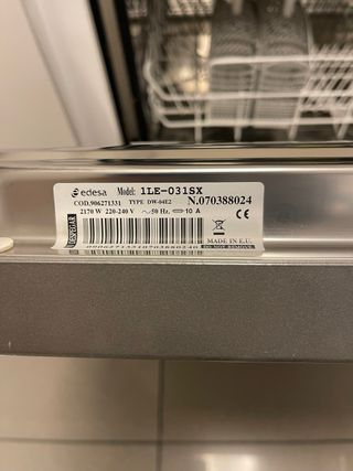 Lavavajillas Edesa Efficient 2170W
