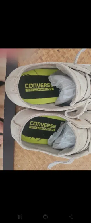 Zapatillas Converse Beige/Blanco Talla 38