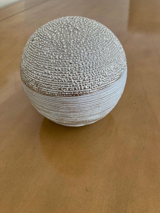 Esfera decorativa plateada