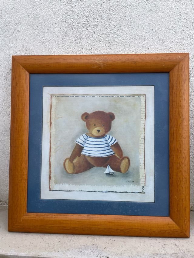 Conjunto 4 Quadros Ursos Criança