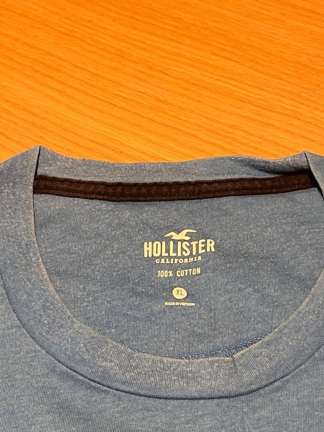 Camiseta Hollister Ombré Azul y Negro Talla M