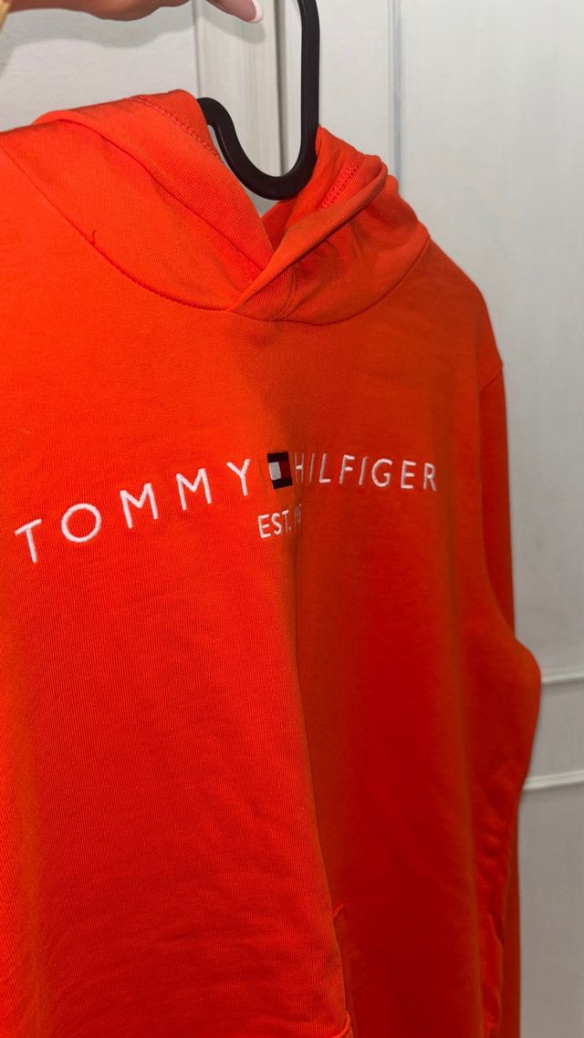 Sudadera Tommy Hilfiger Naranja Sin Usar