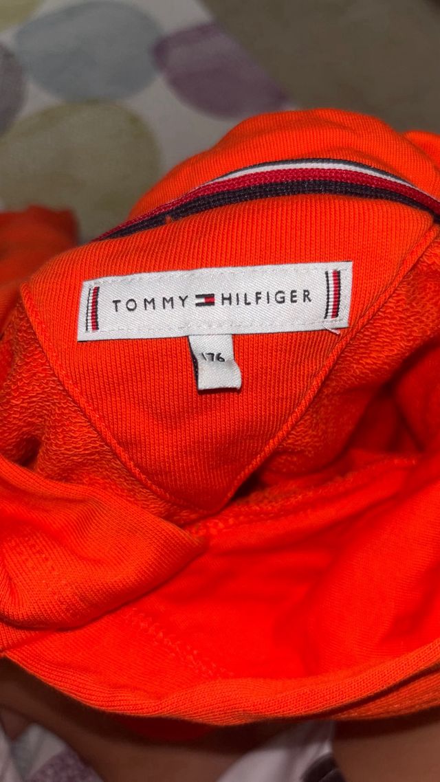 Sudadera Tommy Hilfiger Naranja Sin Usar