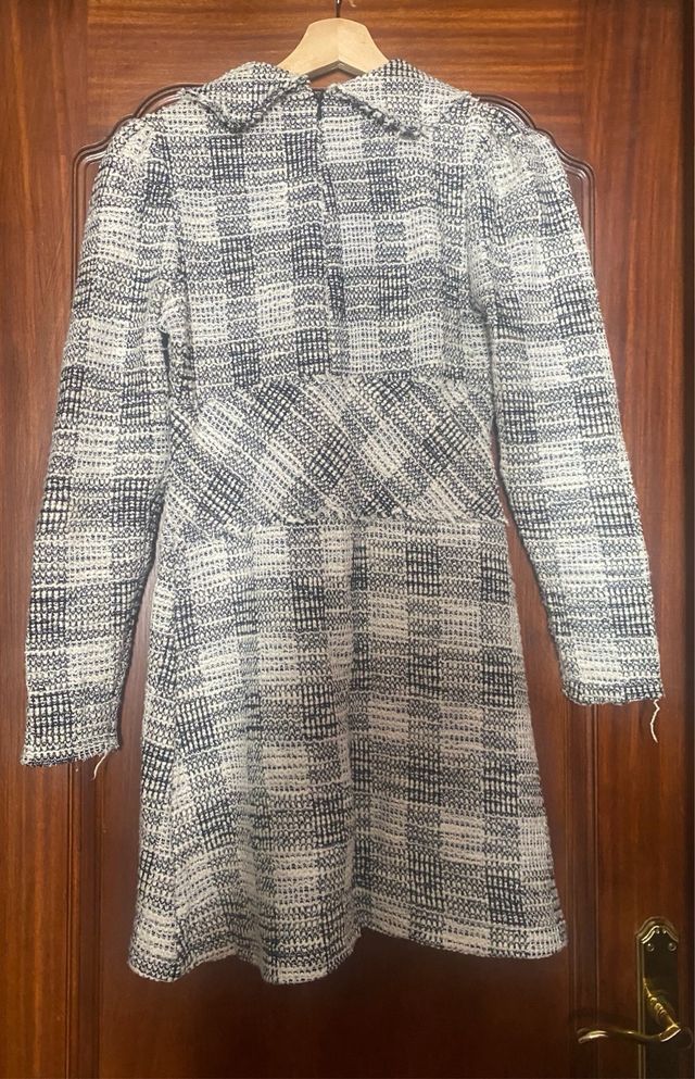 Vestido Sfera Lazo Negro Gris Talla S