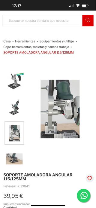 Soporte para amoladora angular