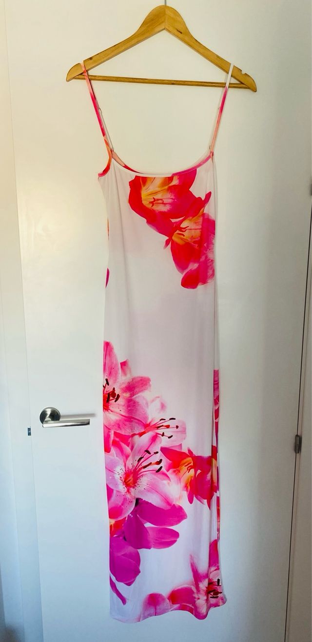 Vestido largo estampado floral