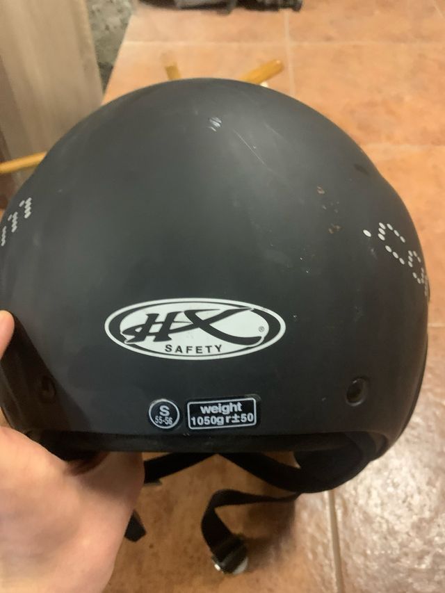 Casco Moto Negro HX Safety