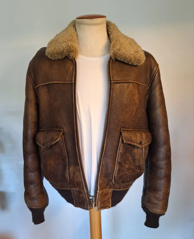 Cazadora Bomber Schott Piel Marrón Talla L