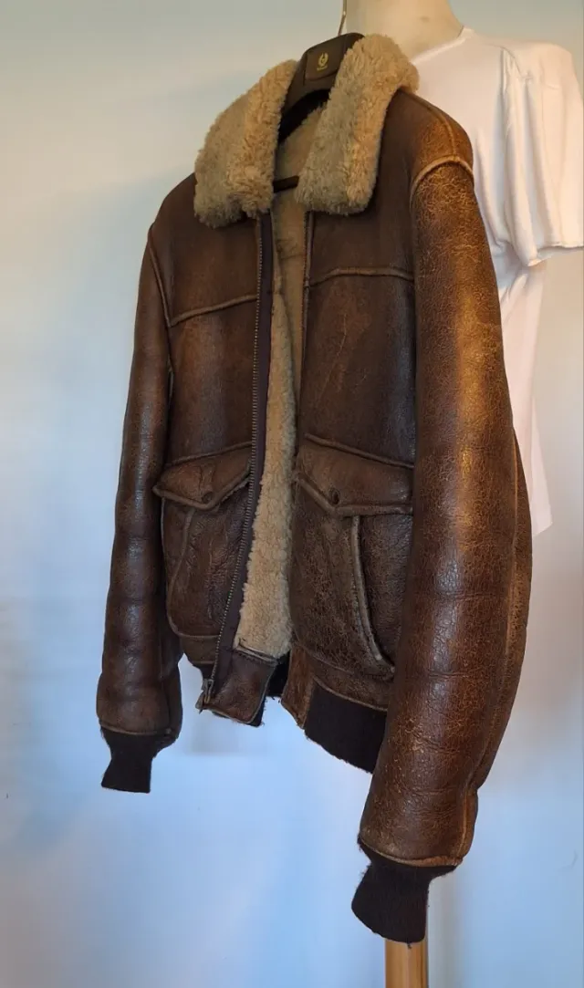 Cazadora Bomber Schott Piel Marrón Talla L