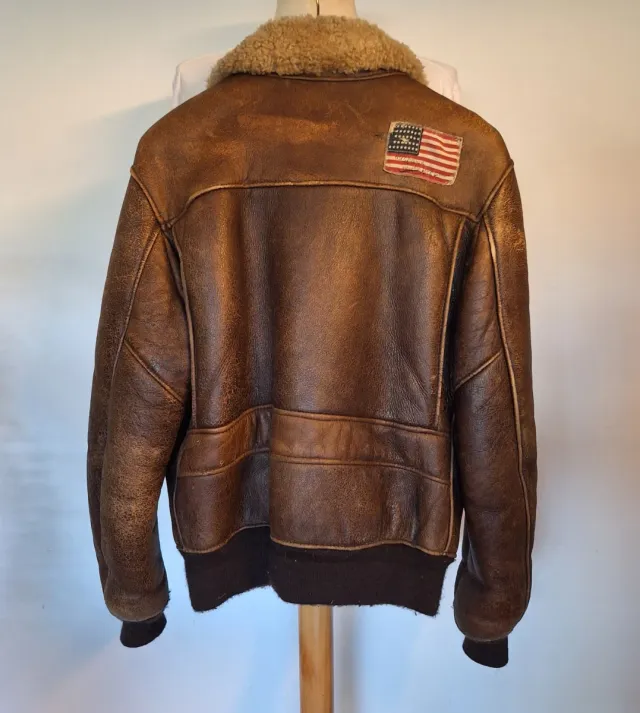 Cazadora Bomber Schott Piel Marrón Talla L