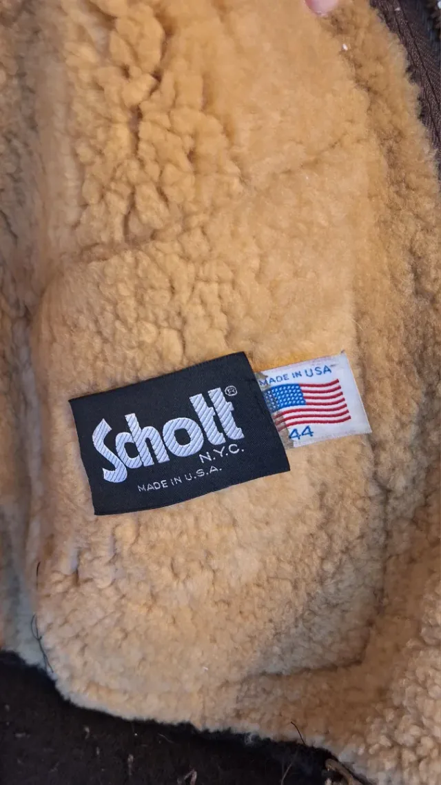 Cazadora Bomber Schott Piel Marrón Talla L