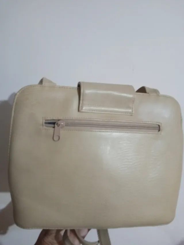 Borsa a spalla vintage Valentino beige