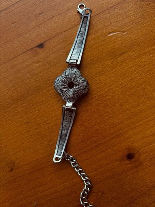 Pulsera Acero Flor Turquesa