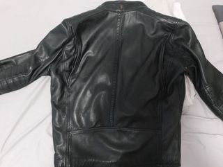 Chaqueta Piel Ovina Massimo Dutti Negra Talla M