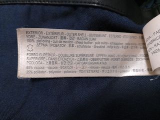 Chaqueta Piel Ovina Massimo Dutti Negra Talla M