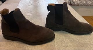 Botines Serraje Hombre Zara Marrones