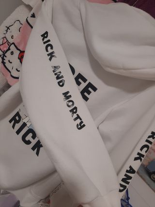 Sudadera Rick and Morty Blanca Talla S