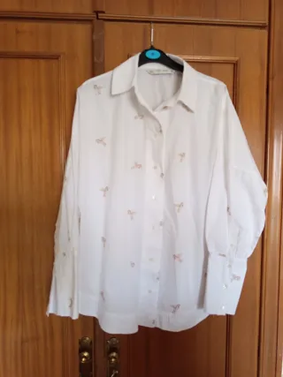 Camisa Zara Blanca Talla M