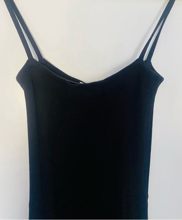 Vestido negro largo tirantes