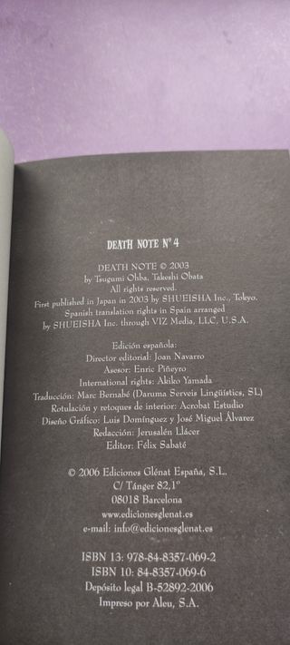 Death Note Tomos 3 y 4