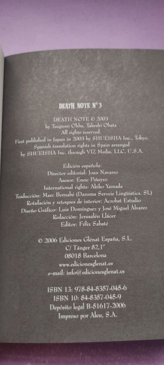 Death Note Tomos 3 y 4