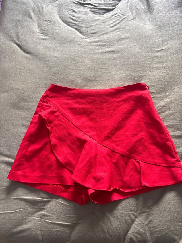 Falda pantalón roja