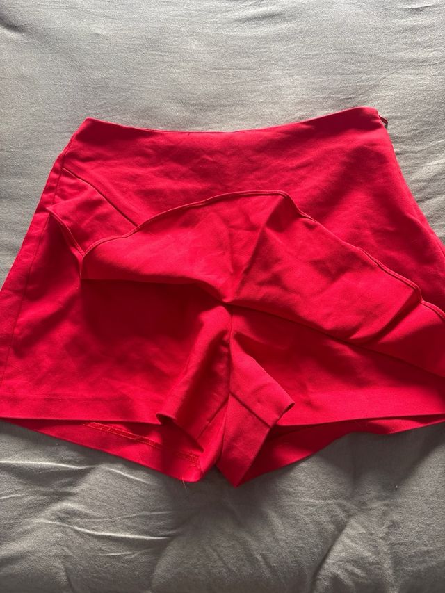 Falda pantalón roja