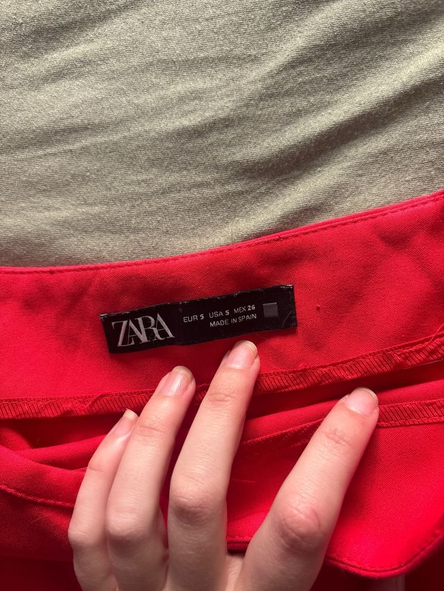 Falda pantalón roja