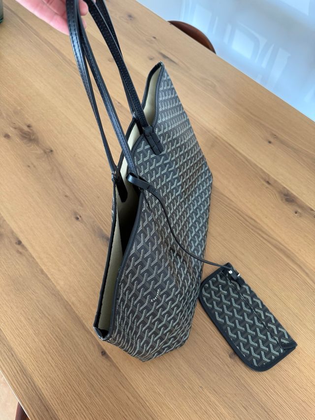 Bolso de asas negro y gris