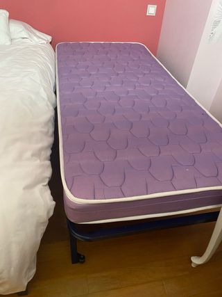 Somier Cama 90cm Madera y Metal