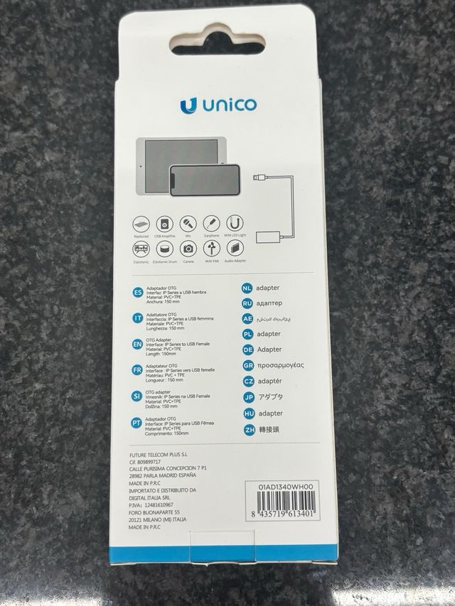 Adaptador OTG Unico IP Series a USB Hembra