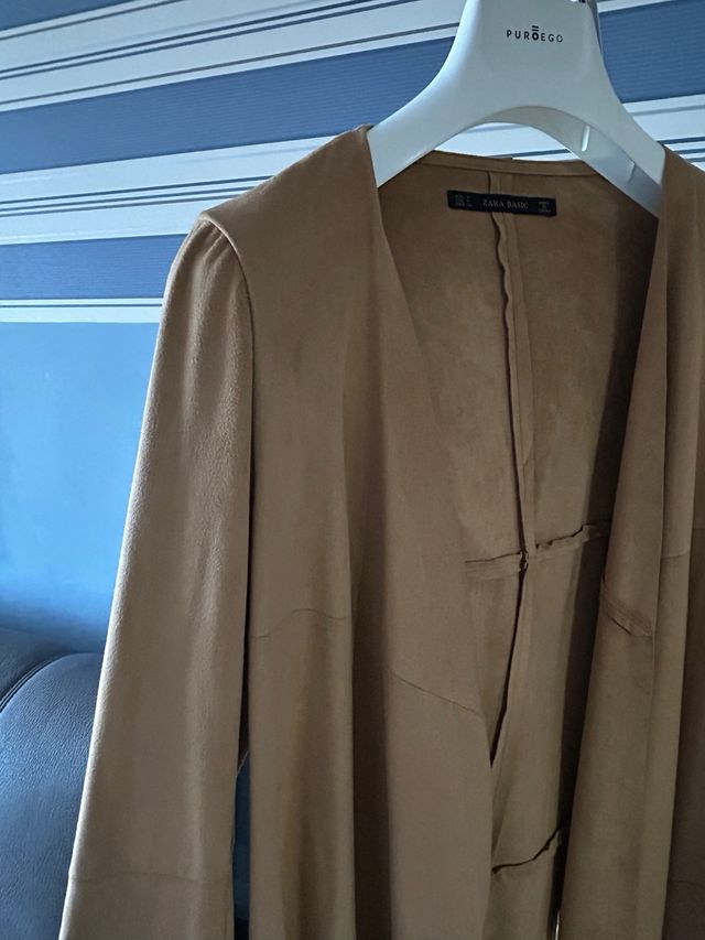 Chaqueta Zara flecos marrón