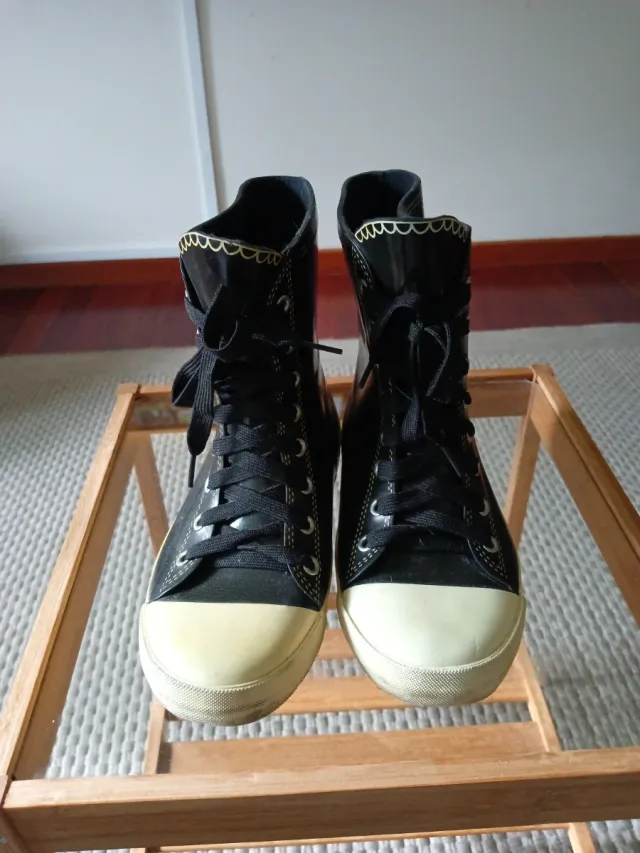 Botas de lluvia Elvetik negras y beige